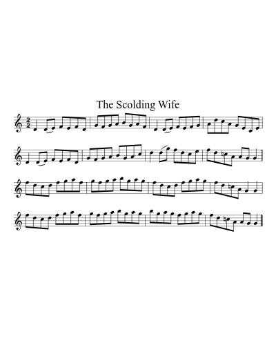 The Scolding Wife sheet music preview