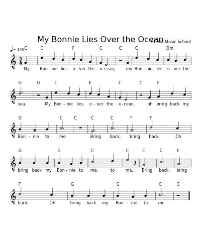 My Bonnie Lies Over the Ocean preview