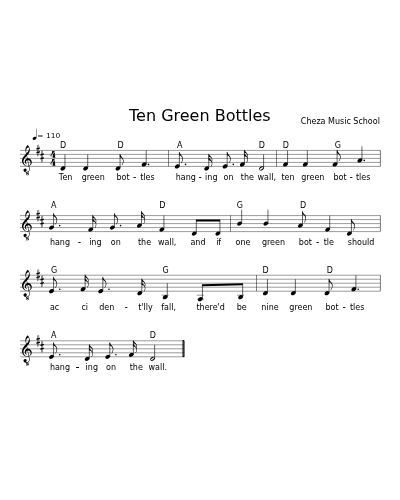 Ten Green Bottles preview