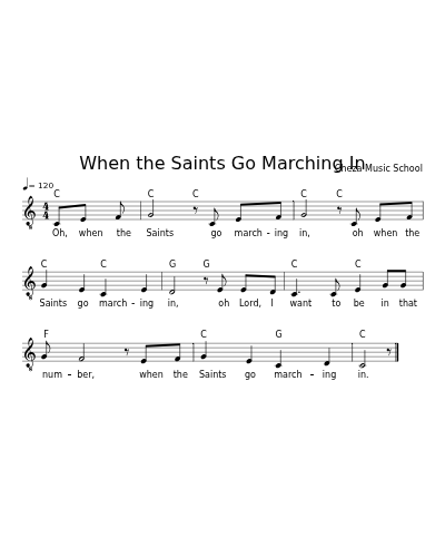 When the Saints Go Marching In sheet music preview