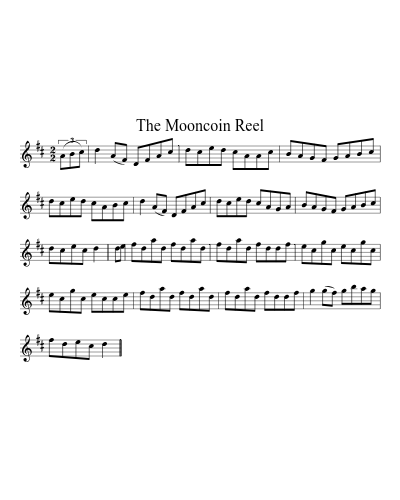 The Mooncoin Reel sheet music preview