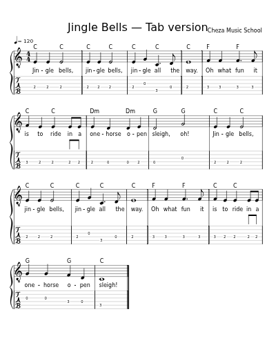 Jingle Bells — Tab version preview