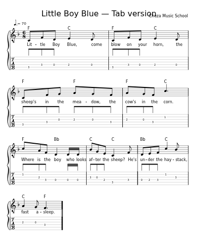 Little Boy Blue — Tab version