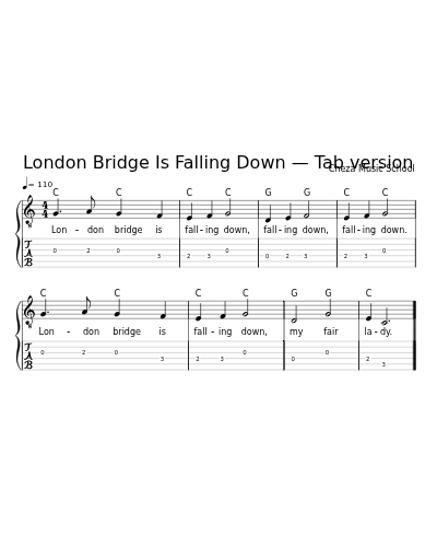 London Bridge Is Falling Down — Tab version