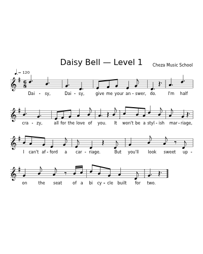 Daisy Bell — Level 1