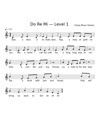 Do Re Mi — Level 1 sheet music preview