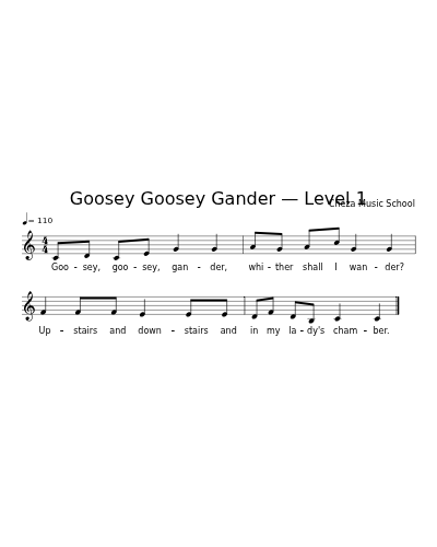 Goosey Goosey Gander — Level 1