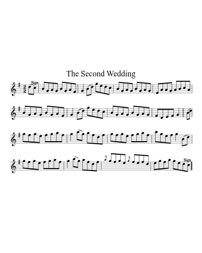 The Second Wedding sheet music preview