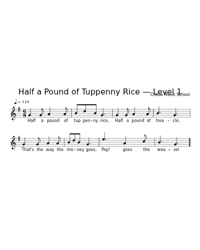 Half a Pound of Tuppenny Rice — Level 1