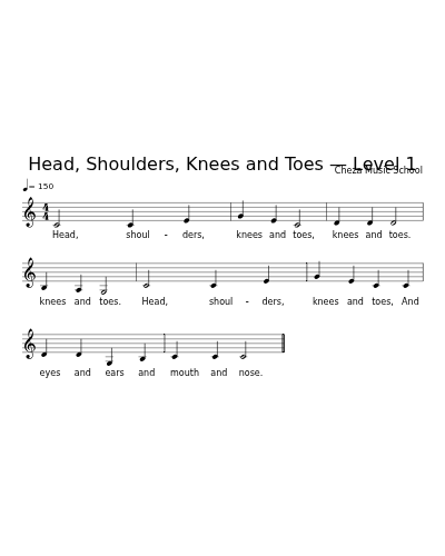 Head, Shoulders, Knees and Toes — Level 1