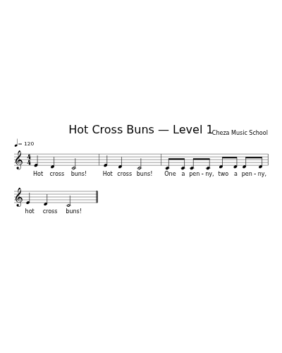 Hot Cross Buns — Level 1
