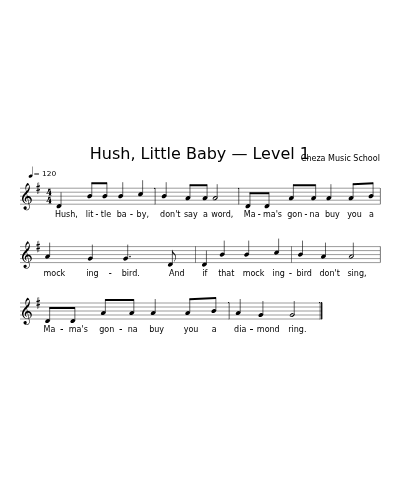 Hush, Little Baby — Level 1
