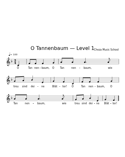 O Tannenbaum — Level 1 sheet music preview