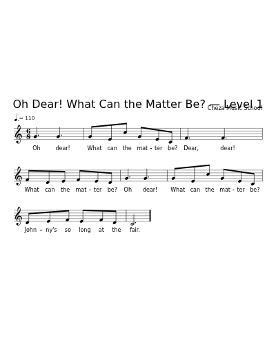 Oh Dear! What Can the Matter Be? — Level 1