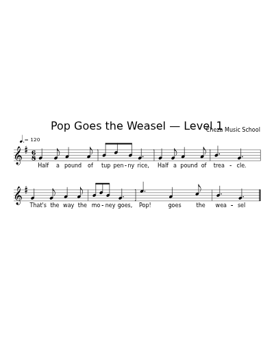 Pop Goes the Weasel — Level 1