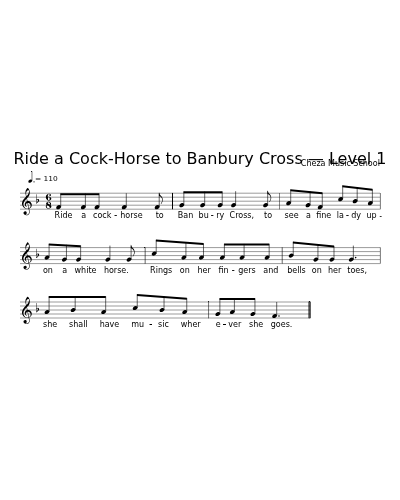 Ride a Cock-Horse to Banbury Cross — Level 1