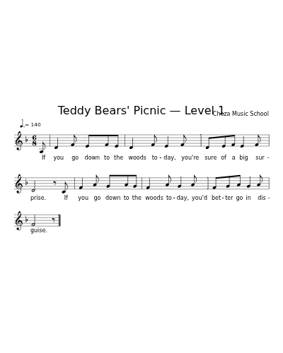 Teddy Bears' Picnic — Level 1