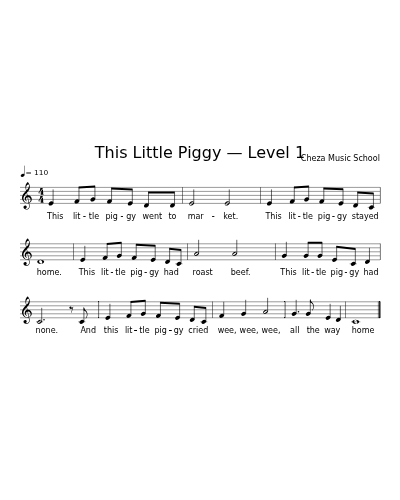 This Little Piggy — Level 1