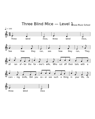 Three Blind Mice — Level 1