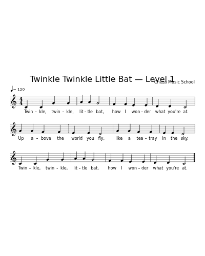Twinkle Twinkle Little Bat — Level 1