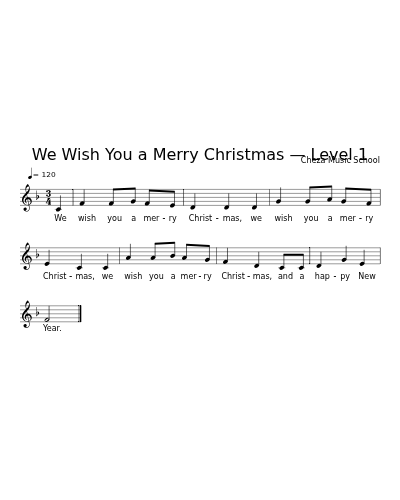 We Wish You a Merry Christmas — Level 1