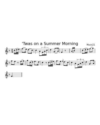 'Twas on a Summer Morning