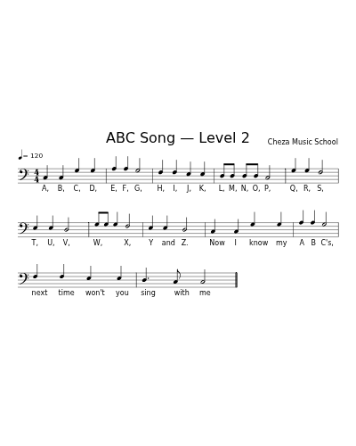 ABC Song — Level 2