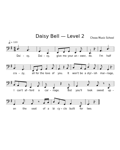 Daisy Bell — Level 2