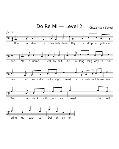 Do Re Mi — Level 2 sheet music preview