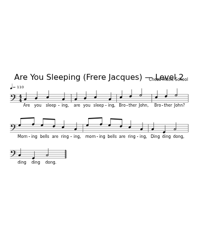 Are You Sleeping (Frere Jacques) — Level 2