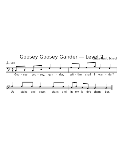 Goosey Goosey Gander — Level 2