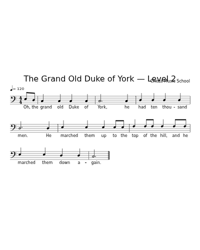 The Grand Old Duke of York — Level 2