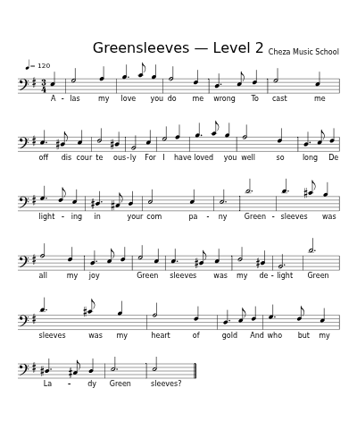 Greensleeves — Level 2