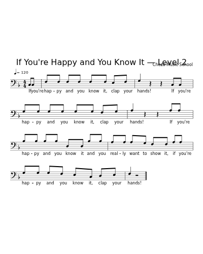 If You're Happy and You Know It — Level 2 sheet music preview