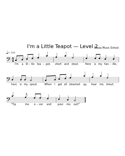 I'm a Little Teapot — Level 2
