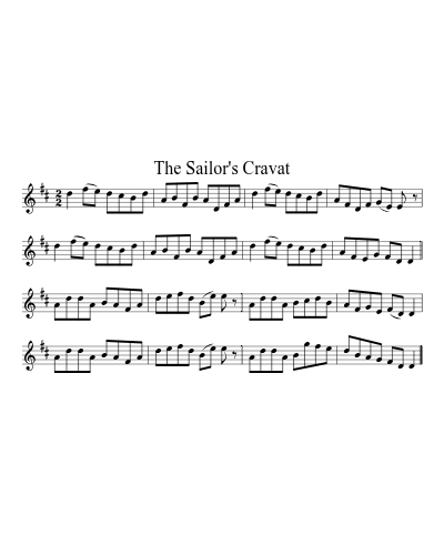 The Sailor's Cravat sheet music preview