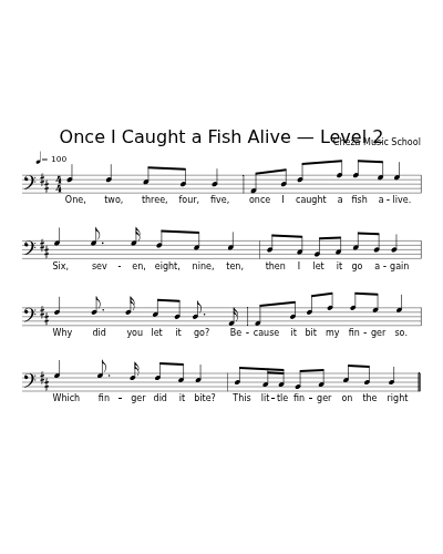 Once I Caught a Fish Alive — Level 2