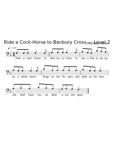 Ride a Cock-Horse to Banbury Cross — Level 2 sheet music preview