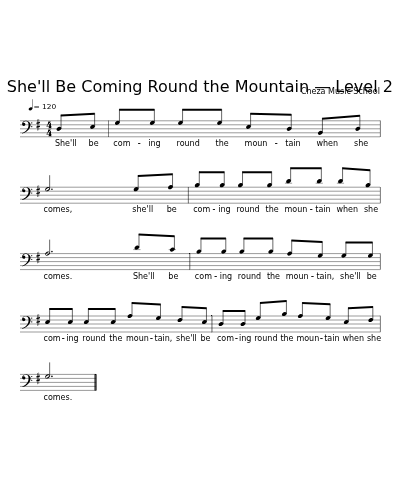 She'll Be Coming Round the Mountain — Level 2