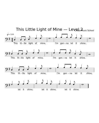 This Little Light of Mine — Level 2