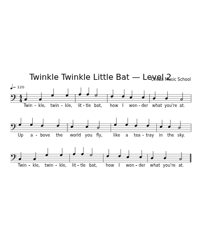 Twinkle Twinkle Little Bat — Level 2