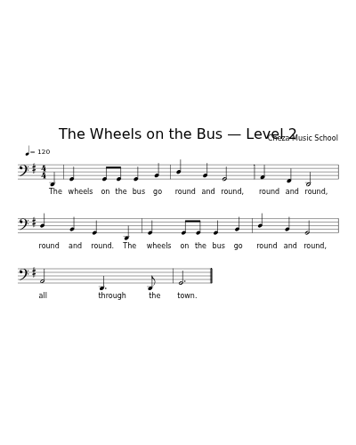 The Wheels on the Bus — Level 2