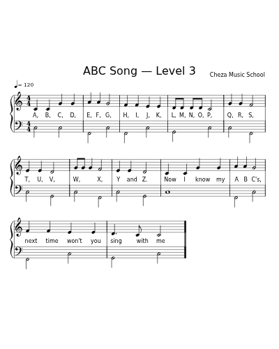 ABC Song — Level 3