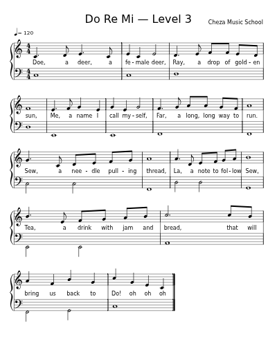 Do Re Mi — Level 3 sheet music preview