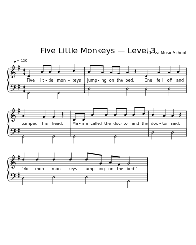 Five Little Monkeys — Level 3