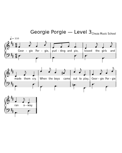 Georgie Porgie — Level 3