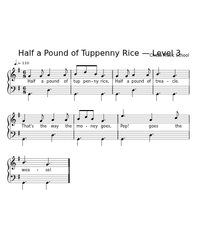 Half a Pound of Tuppenny Rice — Level 3