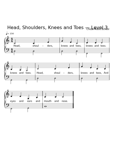 Head, Shoulders, Knees and Toes — Level 3