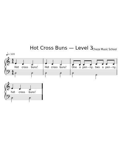 Hot Cross Buns — Level 3