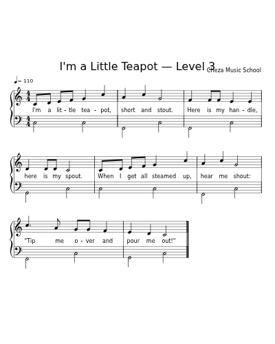 I'm a Little Teapot — Level 3